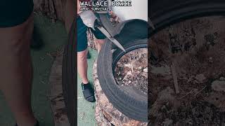BOWIE KNIFE VS CAR TIRE WALLACE BOWIE BY APOC @CASIberia #shorts #preview