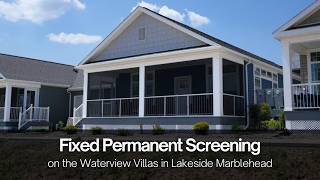 Permanent Porch Screens Found on the Waterview Villas - Lakeside Marblehead, Ohio