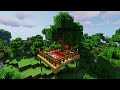 Minecraft | Como Construir Una Terraza De Madera En Un Árbol | Casa Sencilla Para Supervivencia