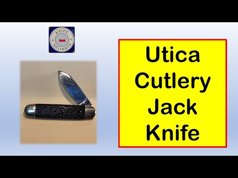 Vintage Utica Cutlery Single Bladed Jack Knife