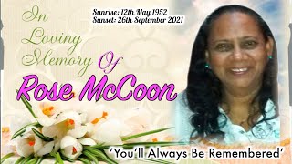 Rose McCoon Funeral Service