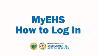 MyEHS How to Log in