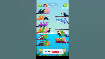 Bird Sort Puzzle l Classic Level 249 l Bird Sort Color Puzzle l Bird Sort Puzzle Challenge #gameplay