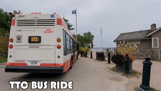 TTC Route 172 Bus Ride From Cherry Beach Loop To Union Subway Station
