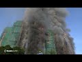 「妻がまだ中に」香港の高層マンション群で大規模火災、36人死亡・279人不明