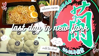 ICHIRAN Ramen, Junior’s Cheesecake, & Delta Sky Lounge | New York City Vlog Day 5