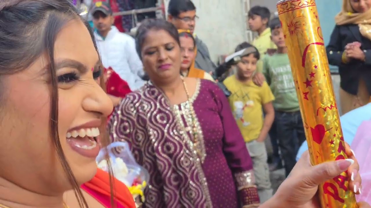 Mami के ghar hua humra welcome 🤩🎊 ढोल पर किया bhot sara dance ☺️ #wedding #weddingfunction 