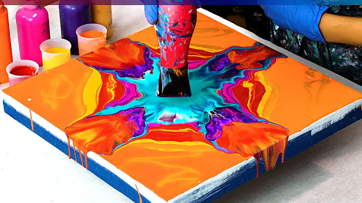 STARBURST Acrylic Pouring  VIVID Fall Colors ~ COL...