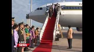 Lao NEWS on LNTV: Thai Princess Maha Chakri Sirindhorn arrives in Vientiane.30/6/2015