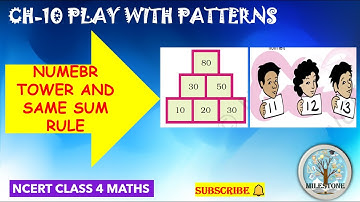CH-10 PLAY WITH PATTERNS CLASS 4 MATHS || NUMEBR TOWER AND SAME SUM RULE