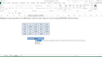 How to multiply many numbers in different cells in one step in Excel using PRODUCT function