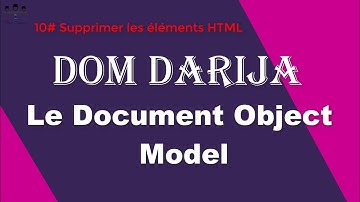 #web_coding #js #java_script #dom 10/ DOM Supprimer les éléments HTML removeChild Darija