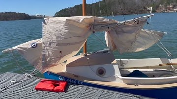 Sailing to Three Sisters Islands. Parking on open water. Straight start from stalled tack.