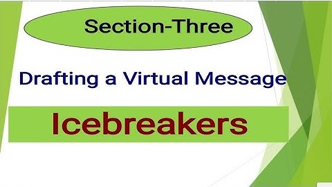 (Std-XII) Icebreakers of 3.5) Drafting a Virtual Message