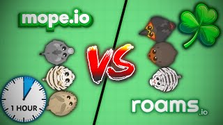 roams.io vs mope.io  1 hour luck challenge