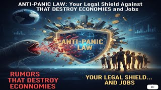 ANTI PANIC LAW  Your Legal Shield Against Rumors THAT DESTROY ECONOMIES and Jobs