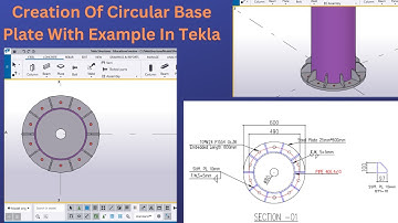 Circular Base Plate Creation | Tekla Structures | With Example | BIMINDC | Tamil