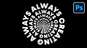 How to Create a TEXT SPIRAL Effect in Photoshop CC Tutorial