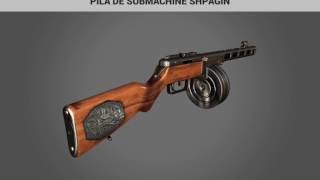 Armas Héroes. Museo 3D. ARMA: Pila de submachine Shpagin screenshot 3