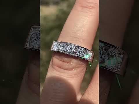 4.5mm 5-Stone Round Brilliant Lab Grown Diamond Channel Anniversary Ring, 1.66ct ring video