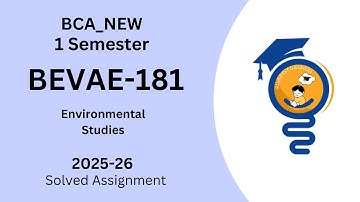 BEVAE-181 solved assignments | 2025-26 | BCA_NEW 1 SEM | ignou assignments | BCA
