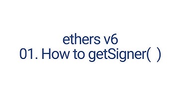 How to getSigner || Ethers v6