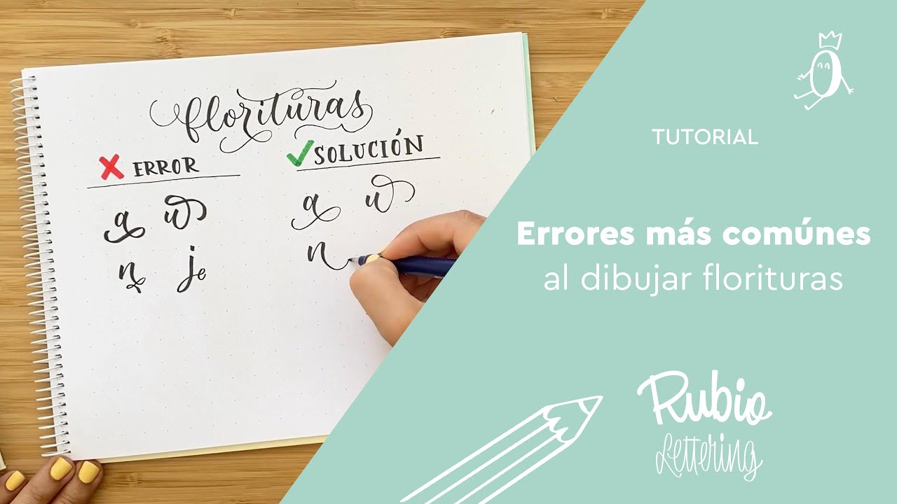 ❌ 4 Errores más comunes en el lettering de florituras. | Tutorial RUBIO Lettering