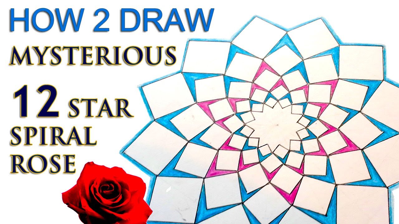 complicaties paling Onderling verbinden How 2 Draw Mandala - The 12 Star Spiral Rose - Sacred Geometry Tutorial -  YouTube