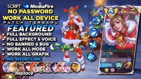 NEW! Script Skin Miya Luckybox Christmas Carnival No Password | Full Effect Voice - Patch Terbaru