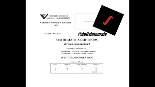 2022 VCE Maths Methods Exam 2 Worked Solutions