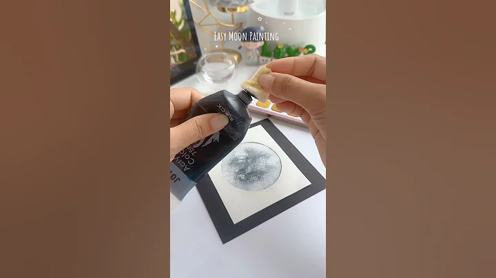 Easy Moon 🌓 Painting for Beginners #shorts #art #painting #muktaeasydrawing #youtubeshorts