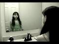 Creepy grudge ghost girl in the mirror