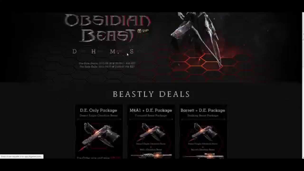 Crossfire : Desert Eagle-Obsidian Beast vip (buying with discount - 35%)
