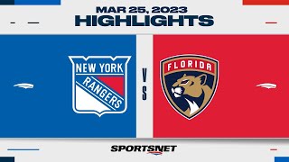 NHL Highlights | Rangers vs. Panthers - March 25, 2023