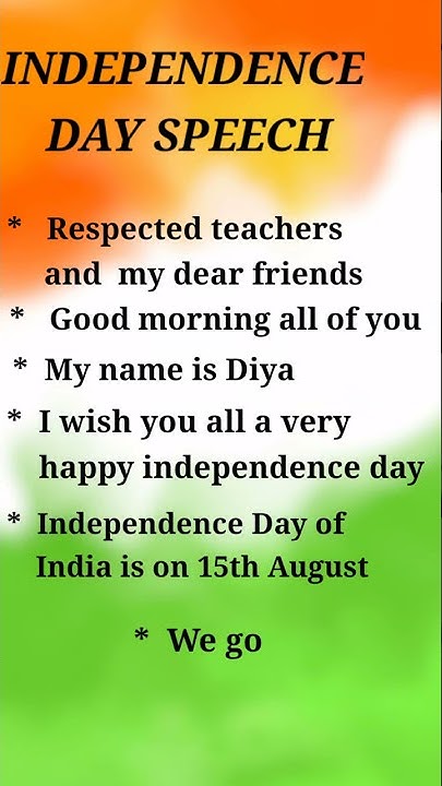 independence day for english speech