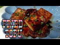 Fried tofu in a sauce  a simple chinese recipe
