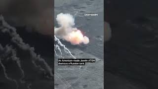 An American-Made Javelin Atgm Destroys A Russian Tank #Warinukraine #Trenches