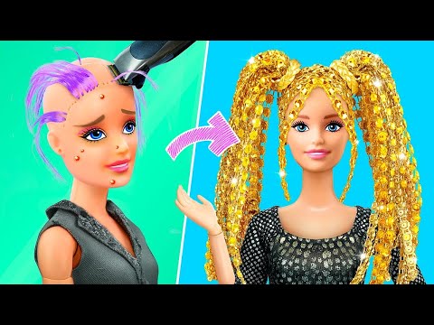 Barbie ve LOL Dönüşümü / Bebekler için 30 Kendin Yap Projesi