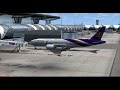 [FSX Group Flight] - Near Collision Landing at Bangkok (HD)