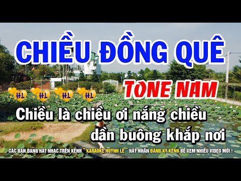 Karaoke Chiều Đồng Quê - Karaoke Chiều Đồng Quê - Tone Nam Dm | Nhạc Sống Cha Cha Cha | Huỳnh Lê