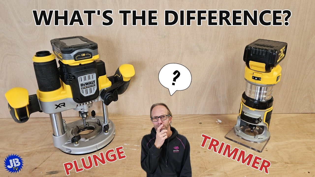 The Difference Between a Plunge Router and Trimmer Router - YouTube