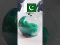 Pakistan Flag Color Mixing 🇵🇰 | Satisfying Ink Experiment in Water #shorts #colormixing #asmr