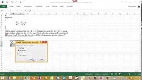 Eulers method with a single ODE IVP