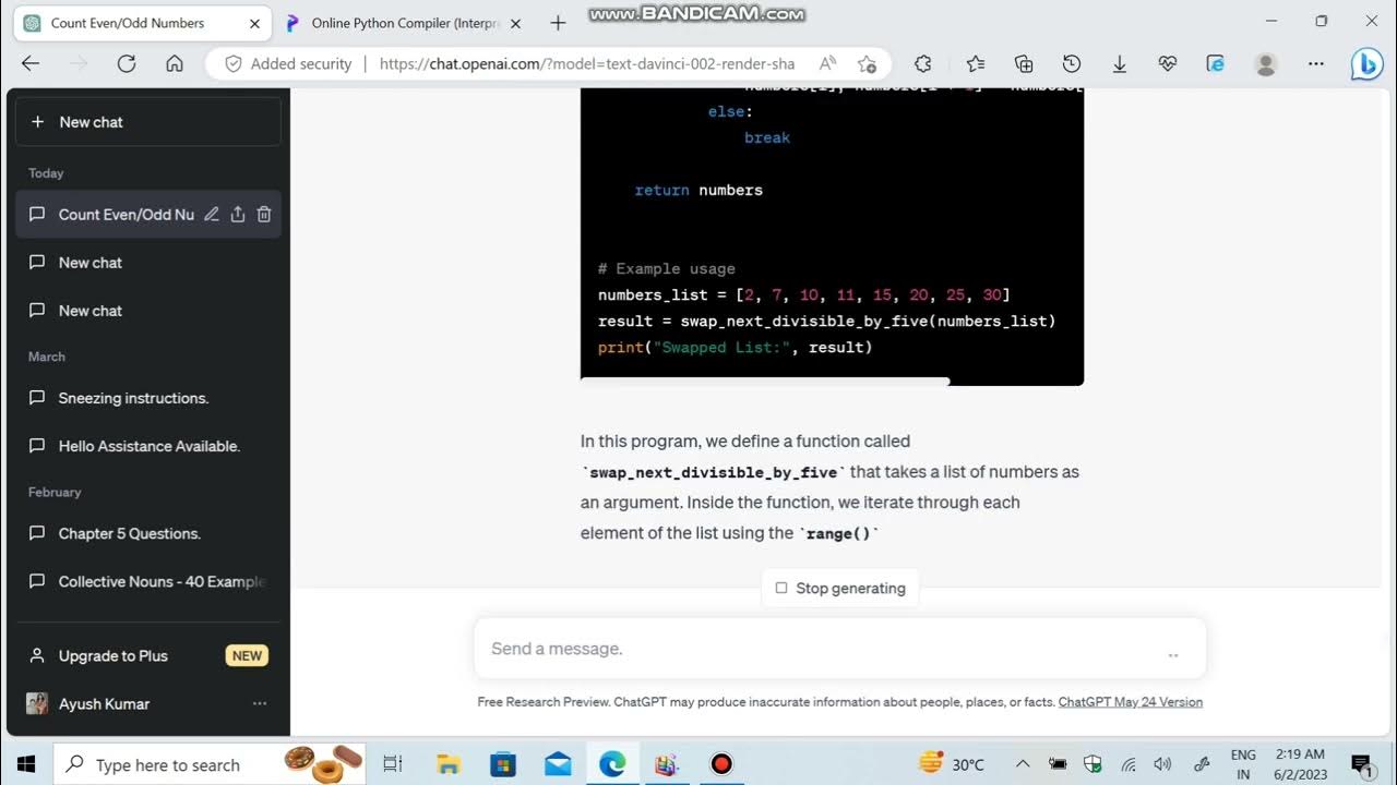 CHAT-GPT (Python Coding Questions Class 10) #2023-24boards - YouTube