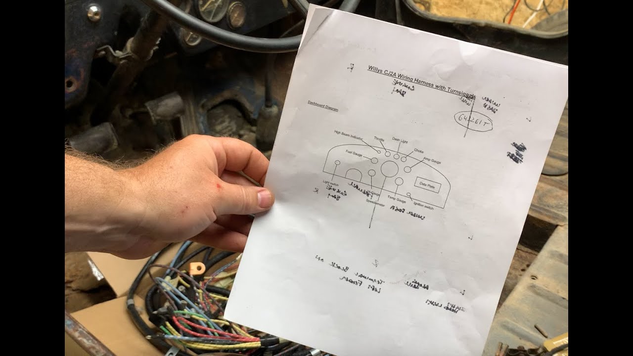 Willys CJ-2A Jeep Wiring Harness From Walck's Detailed Diagram