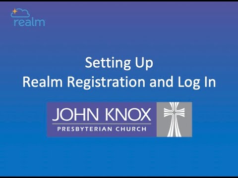 Realm Help: Setting Up Registration and Log In