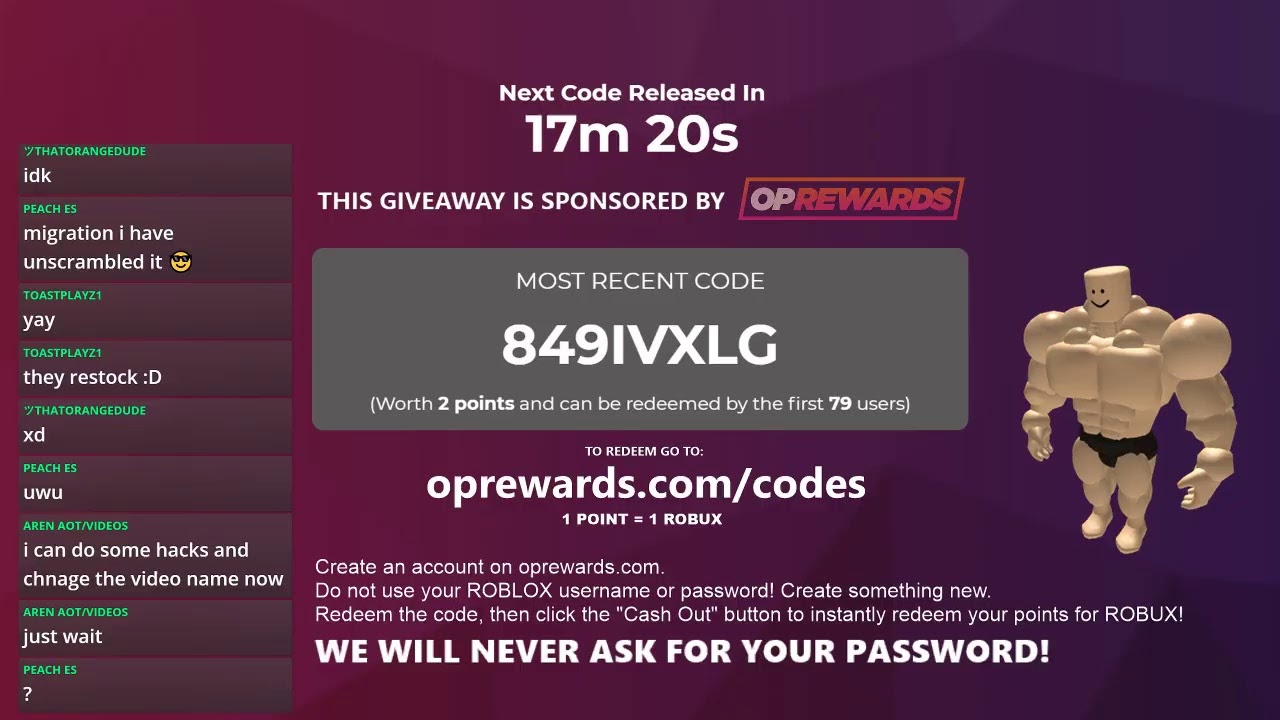 Nikilisrbx коды 2024. OPREWARDS. Redeem Roblox codes. Коды на сайте OPREWARDS.