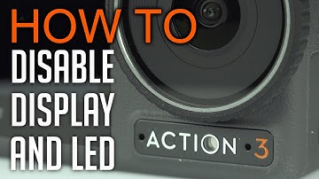 How to disable front display and LED on Dji Osmo Action 3