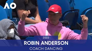 Robin Anderson's Coach Shows off His Dance Moves | Australian Open 2022