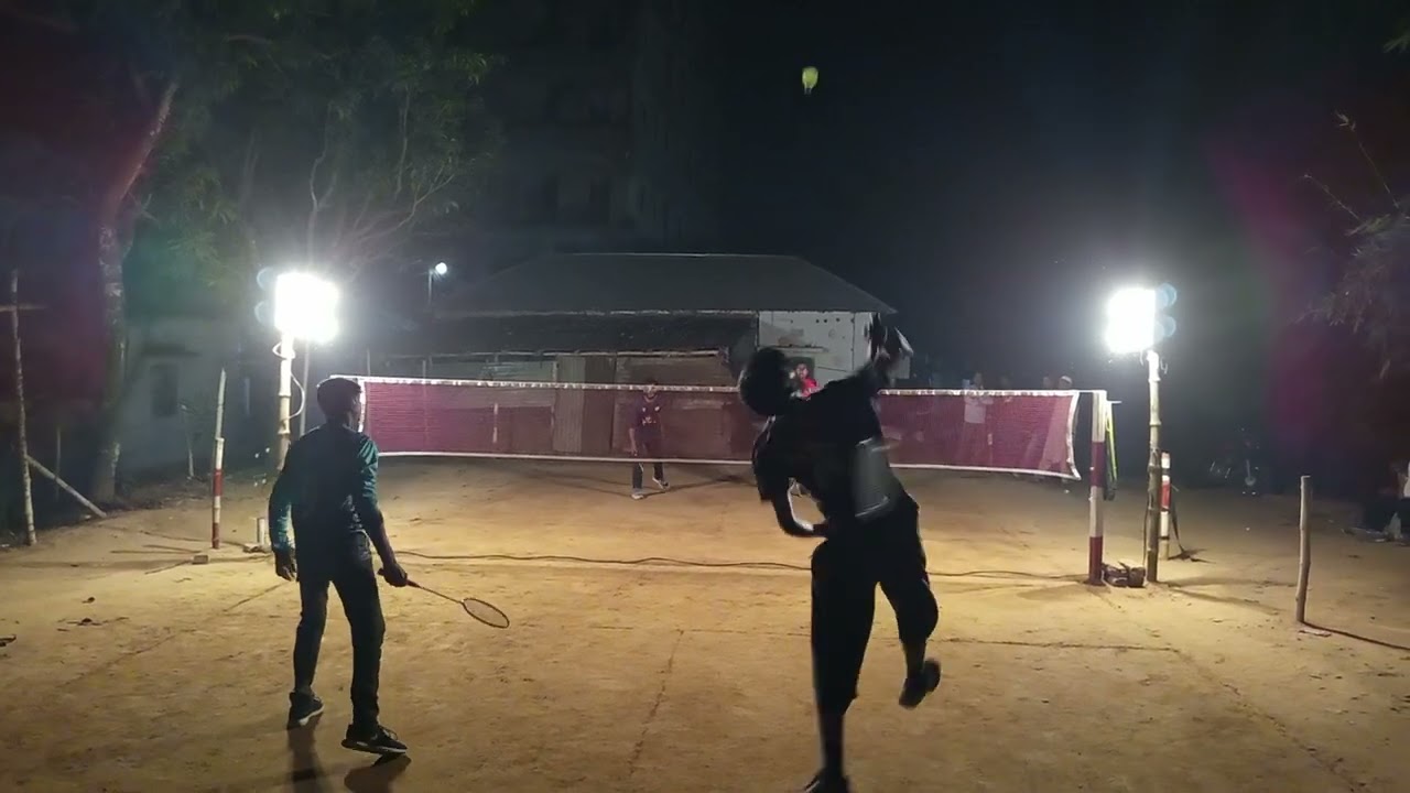 Very interesting game badminton | Outdoor Badminton match